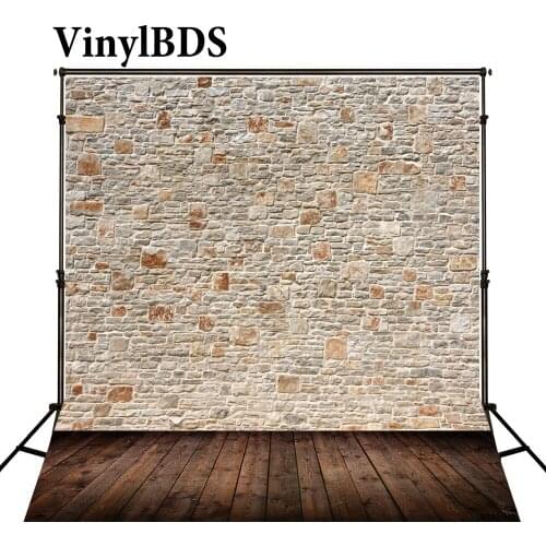 VinylBDS Photography Backdrops Stonewall Neatly Arranged Wood Brick Wall Backgrounds For Photo Studio