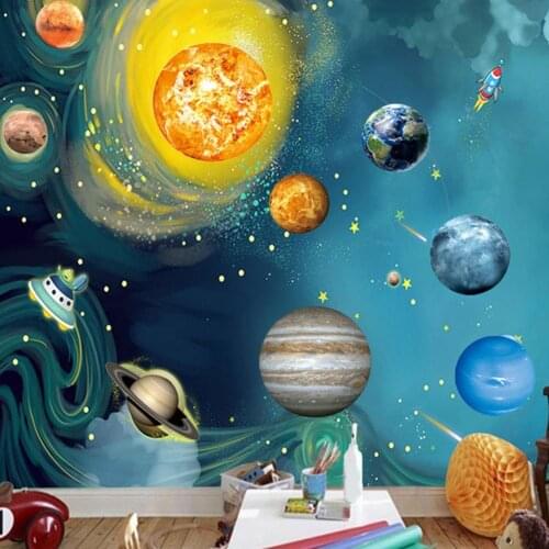 Waterproof PVC Solar System Planets DIY Wall Sticker Removable Glow in Dark Decal Room Decor Fashion