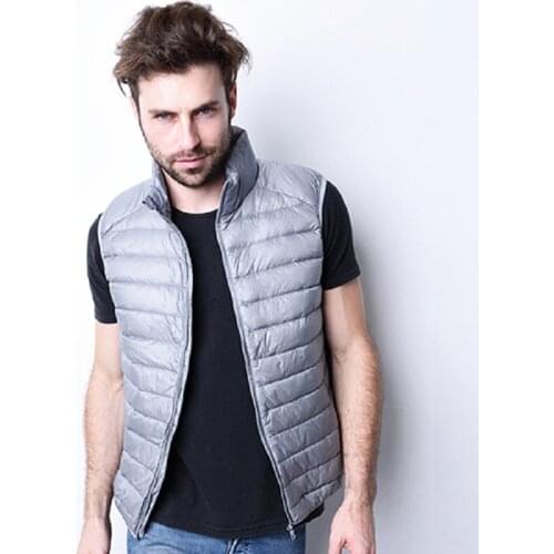 High Quality Hot Sale Down jacket Men Winter Down Vest Ultra Light Down Sleeveless Jacket Mens Brand 90% white Duck Down Vest