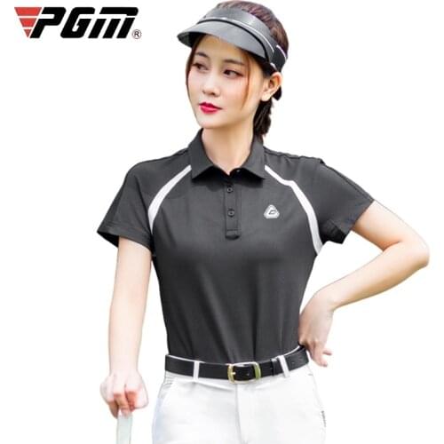 Women Short Sleeve Golf T-Shirt Spring Summer Outdoor Sports Shirt Slim Fit Breathable Shirt