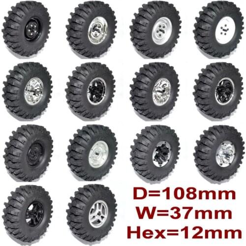 1.9" Crawler Tires 108mm for AXIAL/CC-01/JEEP/PAJERO (2 pcs)