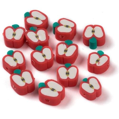 1000pcs Cute Polymer Clay Fruit Theme Beads For Jewelry Making DIY Dangel Earring Bracelet Home Crafts Decor