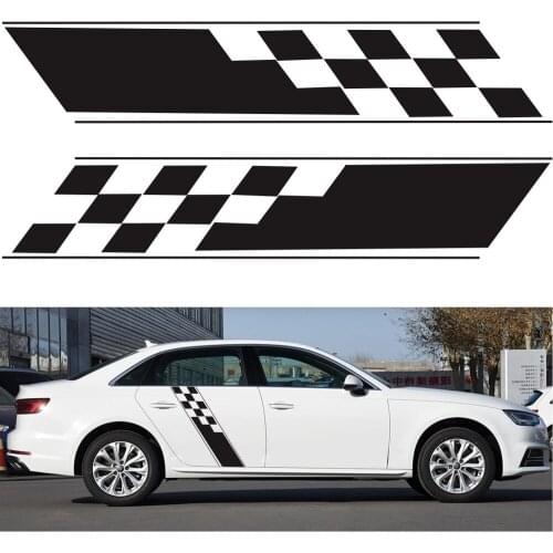 2pcsRace Style Bumper Stickers Both Sides Stickers Car Wrap Vinyl Film Automobiles Products Goods Car Accessories