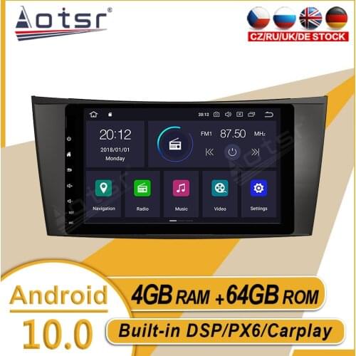 4+64GB For Benz E-Class W211 CLS W219 Car Stereo Multimedia Player Android GPS Navigation Auto Audio Radio Carplay PX6 Head Unit