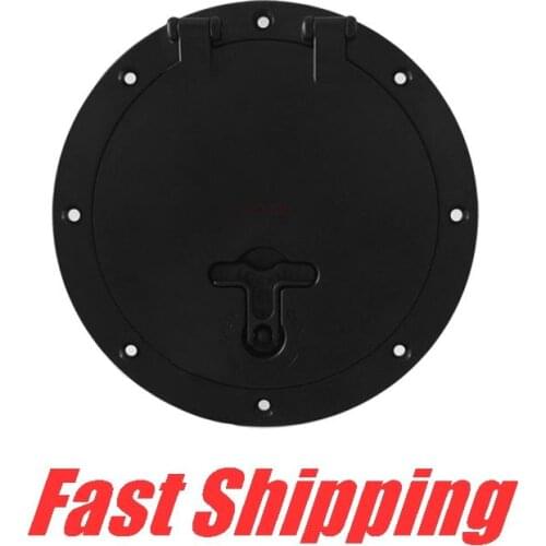 6 inch black boat Deck Plate Hatch Cover Deck hatch tool inspection cover for Marine bost yacht Plastic Detachable Cover