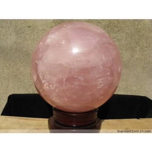8.1kg natural rose quartz crystal ball+stand