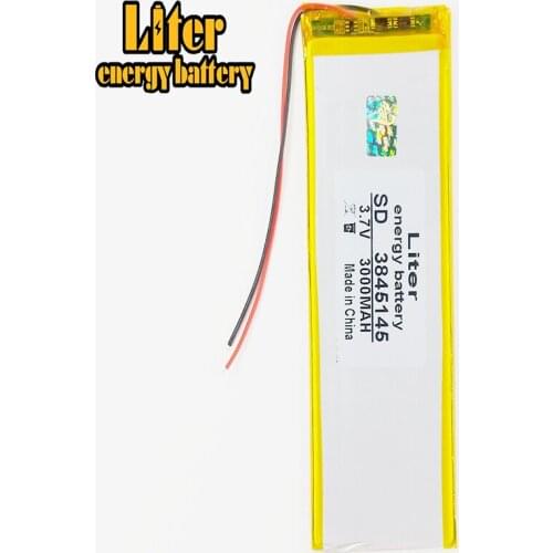 Tablet battery 3845145 3.7V 3000mah 4045145 polymer lithium ion battery
