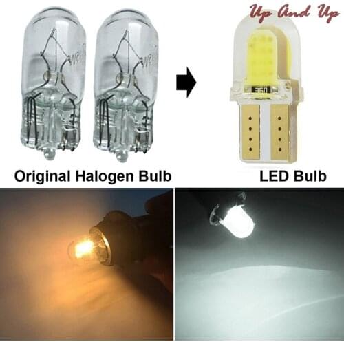 White Silicone Shell 3W COB LED Lights Car Width Light T10 Door light 10Pcs/lot