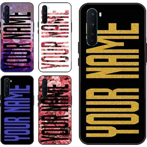 CUSTOM YOUR NAME GOLD SILVER INITIALS Case For OPPO Realme 8 Pro 6 7 Q3 Pro GT Neo C3 C11 C15 Coque For Oneplus 9 Pro 9R Nord 8T