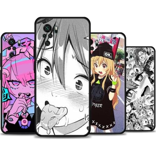 Case for Redmi Note 10 Pro Max 9 8 8T 7 Cover For Redmi K40 Pro Plus 9 Power 9A 9C 9T 8A Funda Hentai Harajuku Anime Girl