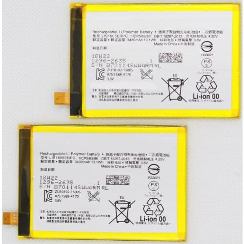 ISUNOO 5pcs/lot 3430mAh LIS1605ERPC Phone Battery For SONY Xperia Z5P Z5 Plus Z5 Premium E6883 Battery Replacement