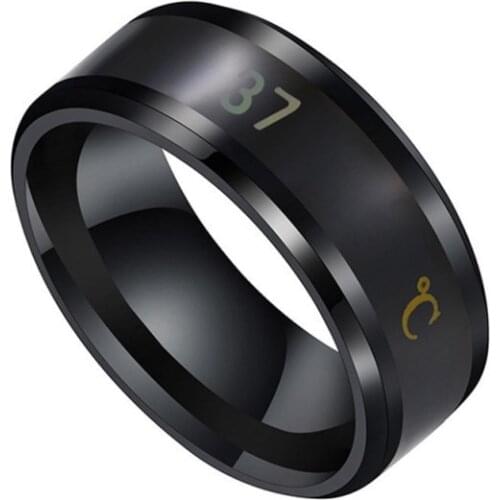 Women Men Temperature Rin Titanium Steel Mood Emotion Feeling Intelligent Temperature Sensitive Rings Waterproof Jewelry