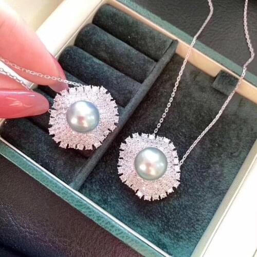 925 Sterling Silver Ring Pendant Set Mountings Findings Beautiful Jewelry Set Parts Fittings Womens Female Accessories