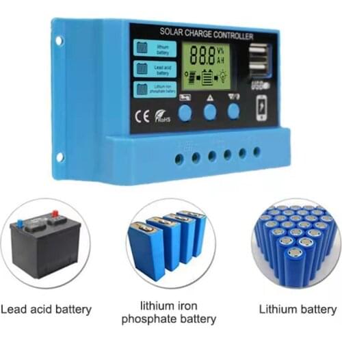 12v/24v LCD solar charge controller 20a 12v/24v auto for flexible solar panel 100W-200W