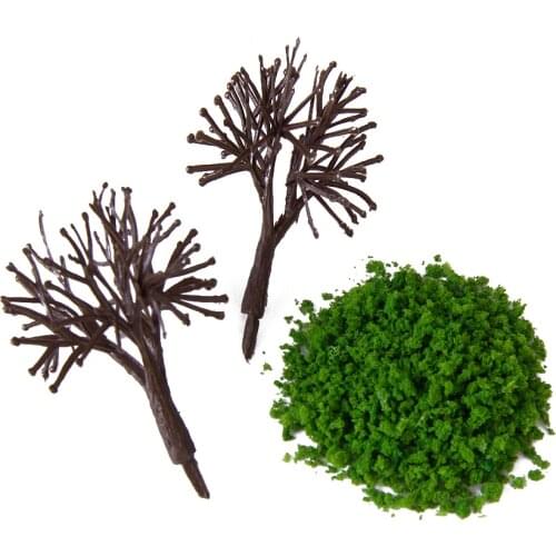 Micro Scenic Tree Leaves Powder DIY Foliage Model Diorama Tree Grain Leaf 3 Mixed Color Sponge Leaves Mini Tree