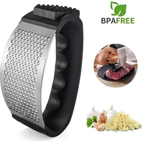 Multifunction Kitchen Gadgets Stainless Steel Meat Hammer Garlic Presser Pork Chop Steak Tenderizer Loose Meat Tools