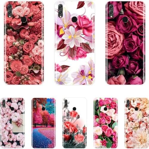 Flower Soft Silicone Phone Case For Huawei Honor 8X MAX 10 9 8 Back Cover For Huawei Honor 7 8 9 10 LITE 7S 7X 7A 7C Pro Case