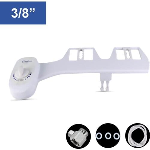 3/8' Bidet Attachment Non-Electric Toilet Seat Attachment With Brass Inlet Adjustable Water Pressure Self-cleaning Ass Sprayer