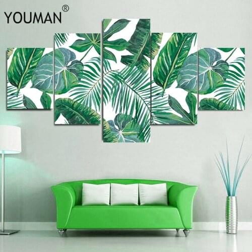3D Mural Green Wallpaper Poster Southeast Asia Tropical Rainforest Banana Leaf Photo Background Wall Frameless Canvas Painting