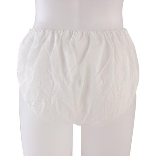 K3NF 6Pcs Disposable Non Woven Paper Brief Panties Underwear Ladies Women Wholesale