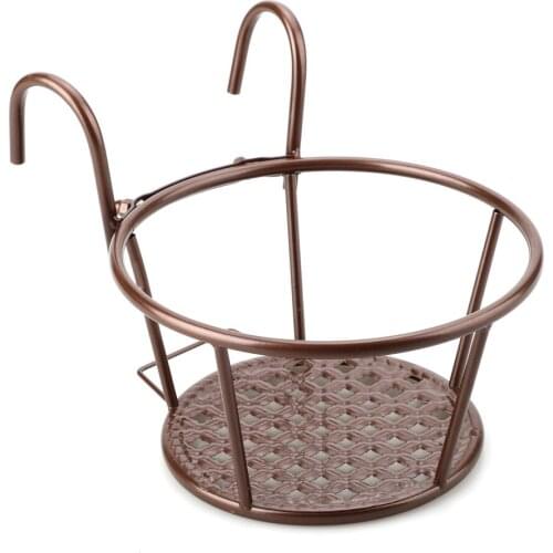 Hanging Railing Plant Stand Flower Bed Detachable Indoor And Outdoor Use Round Holder