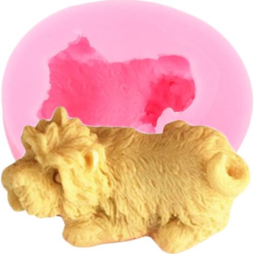 3D Dog Shape Silicone Mold Sugarcraft Fondant Molds Cake Decorating Tools Chocolate Gumpaste Mould Handmade Soap Moulds