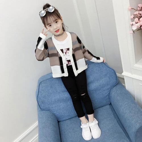 Autumn Winter Cotton Sweater Top Baby Childrens Clothing Boys Girls Knitted Cardigan Sweater Kids Spring Wear New