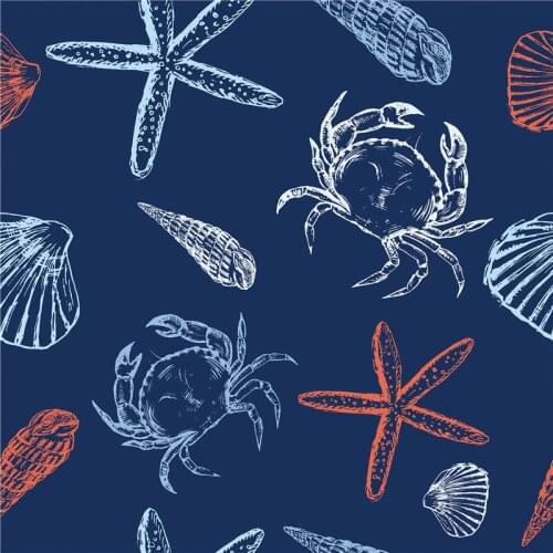 High-end stretch swimsuit fabric custom underwater world pattern printed cloth dress stretch fabric diy shirt patchwork QQ1