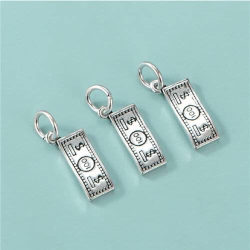 Buyee Real 925 Sterling Silver DIY Jewelry Findings for Bracelet Components Dollars Pendant Charm fit Women Jewelry Accessory
