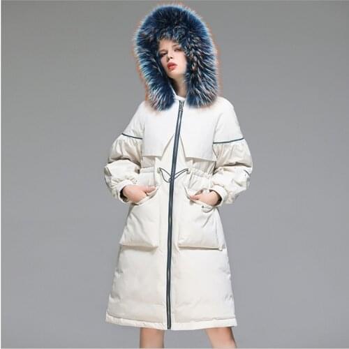 2020 Winter New Womens cotton Coat With Stylish Fur Collar Long Jacket Women Parkas Windproof Jackets with hood coats overcoats