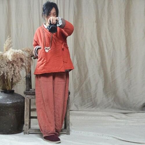 Women Loose Solid Color Warm Padded Coat Parkas Ladies Retro Padded Outerwear Female Overcoat Topcoat 2019 Winter