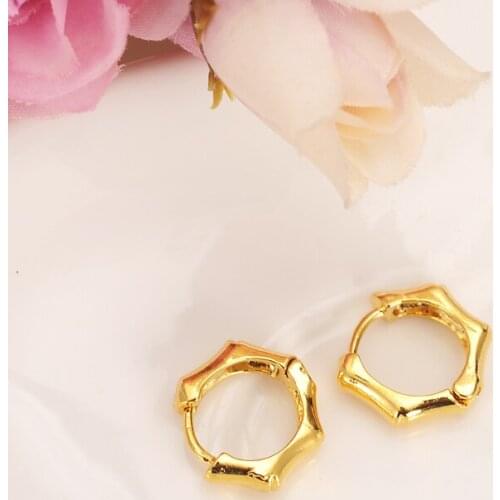 Gold Dubai India Saudi Jewelry romantic Ethiopia Geometric Hoop Earrings for Women Gold african Twisted Earring girls gifts