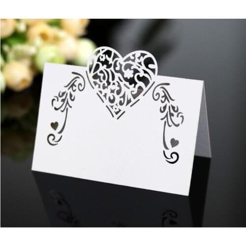 100PCS/LOT Laser Cut High Quality Table Name Card Wedding Birthday Christmas Party Decoration