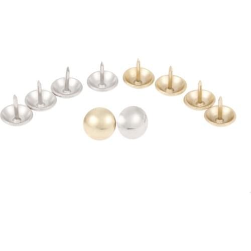 100Pcs Silver/Gold Upholstery Tack Nail Jewelry Gift Box Sofa Decorative Furniture Tack Stud Doornail Hardware Decor 11*11mm