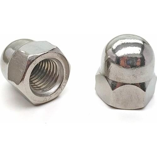 2-20Pcs Hexagon Acorn Nut M3 M4 M5 M6 M8 M10 M12 304 A2-70 Stainless Steel Hex Cap Nut Decorative Cover Semicircle Dome Nuts