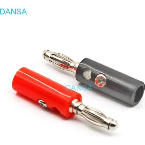 50pcs/lot 4mm Red Black Lantern Testing Plug For Multimeter Hi-FI Equipment Amplifier Connection Test Plug