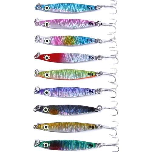 9Pcs fishing spoon spinnerbait metal lure tuna lures glow in the dark fishing tackle lead minnow jigging pesca 5 weight