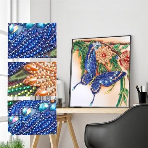 DIY 5D Diamond Painting By Number Kits Diamond Art Special Shaped for Adults Beginner Kids Colourful Animal Flowers Butterfly