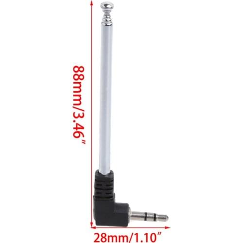 3.5mm Radio Receiver Antenna Stainless Steel Multi-Purpose Interface FM Radio