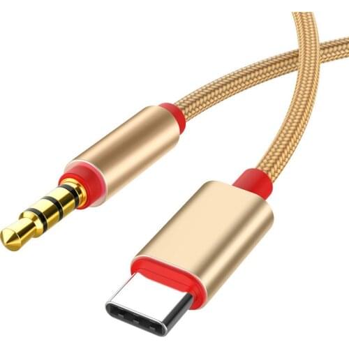 Car AUX Audio Cable Adapter USB Type C Audio Cable Type-C Male to 3.5mm Male for Huawei Mate 10 P20 Letv 2 Pro Xiaomi 6 Note Mix