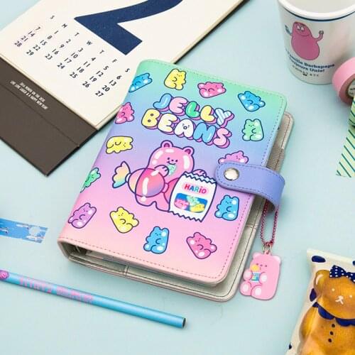 A6 Spiral Notebook 2021 DIY Planner Organizer Dividers Agenda Weekly Personal Travel Diary Journal Transparent Rainbow Note Book