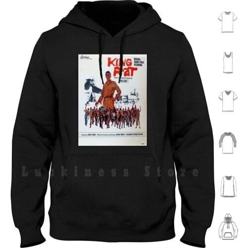 King Rat ( 1965 Movie Soundtrack Album Cover ) Hoodie Long Sleeve Wwii Album Ost Soundtrack