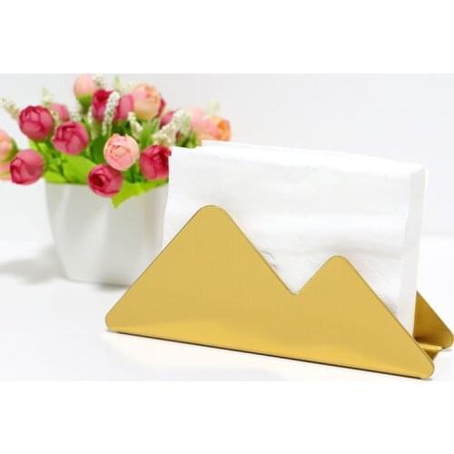 Stainless Steel Tissue Holder Gold Vertical Napkin Holder Metal Restaurant Coffee Shop Hotel Paper Towel Holder