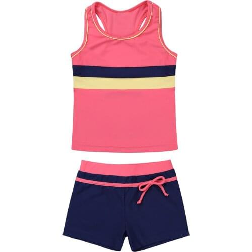 Child Swimwear Girls Swimwear Boxers Two Piece Swimming Suit Tops Children Bathing Suit Swimming Suit For Kid Baby New Swimsuit