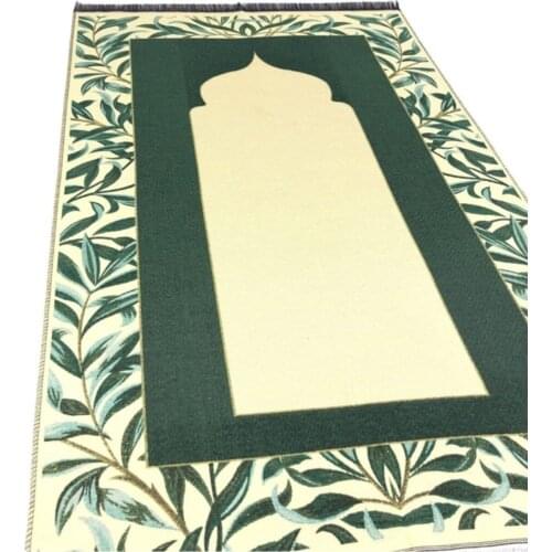 Cotton Prayer Mat Green Islamic Prayer Rug Hajj Umrah Friday Prayer Prayer Rug Gift Koran Worship Prayer Rug