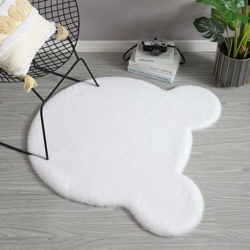 Artificial Plush Bear Carpet Fluffy Rug Antifall Nonslip Floor Carpet Living Room Floor Mat Bedroom Carpet Children Door Mats