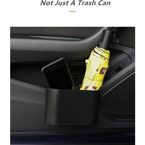 Artudatech 2x Car Trash Bin with Lid Waterproof Mini Vehicle Organizer Rubbish Garbage Holder