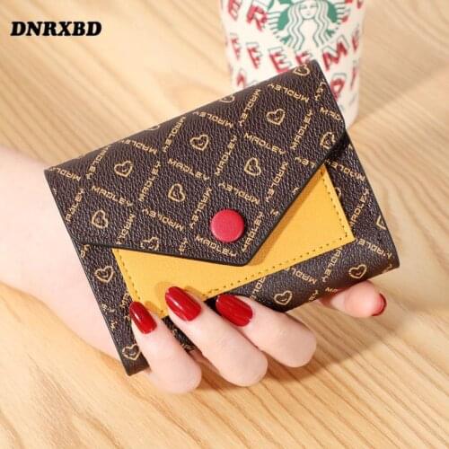 Women Cute Wallets Hasp Small Purse Women Wallets Card Holder Patchwork Wallet Female Fashion Short Card Bag Money Bag carteira