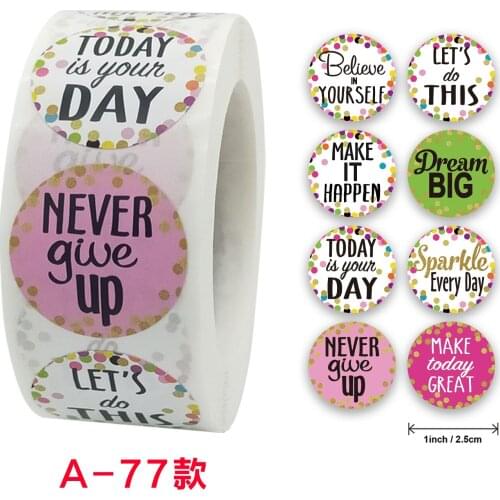 500pcs Reward Stickers Encouragement Sticker Roll for Kids Cute Motivational Stickers for Students Teachers Supply Stationery
