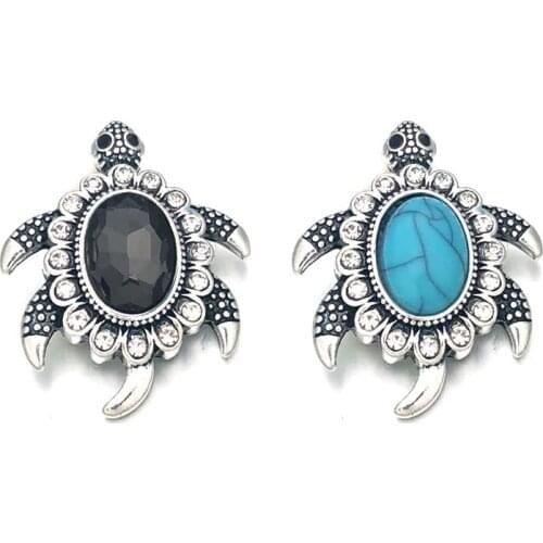 Wholesale w454 3D 18mm 30mm Rhinestone Metal Snap Button For Bracelet Necklace Interchangeable Jewelry Women Accessorie Findings